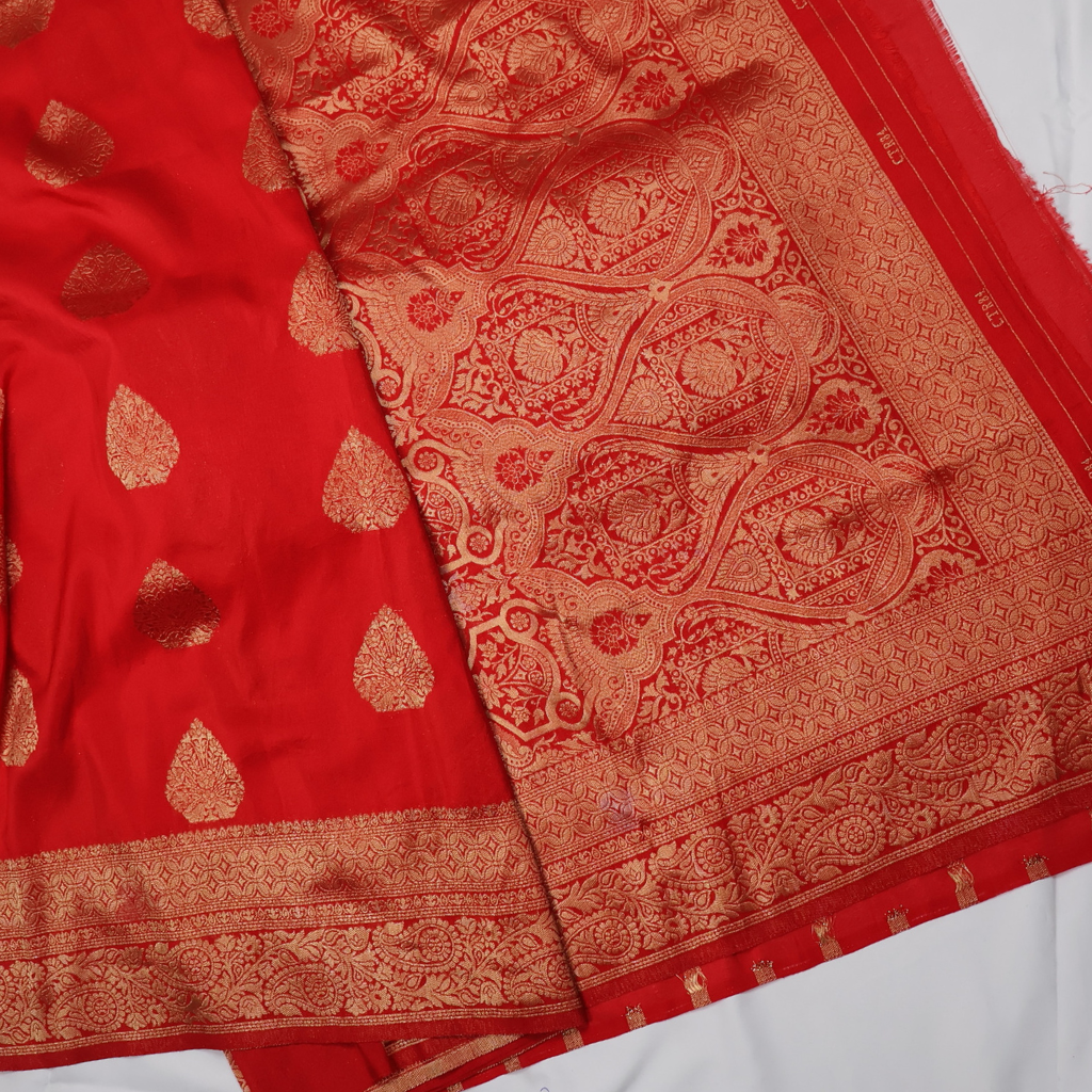 Georgette Banarasi Saree with Intricate Gold Zari