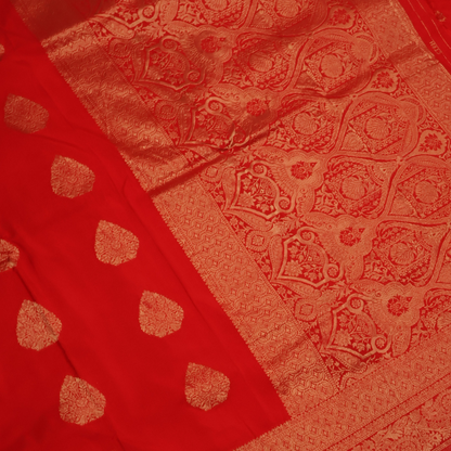 Georgette Banarasi Saree with Intricate Gold Zari
