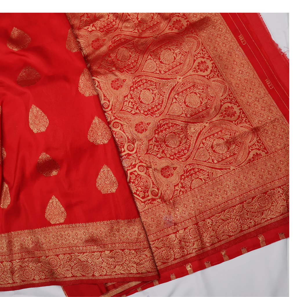 Georgette Banarasi Saree with Intricate Gold Zari