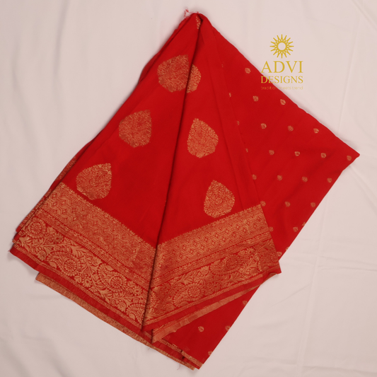 Georgette Banarasi Saree with Intricate Gold Zari